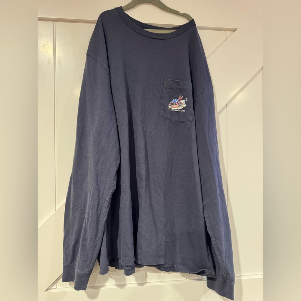 Vineyard Vines Navy Long Sleeve Tee